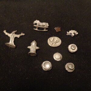 VINTAGE RETRO TINY PEWTERY TOYS OR FIGURINES LOT
